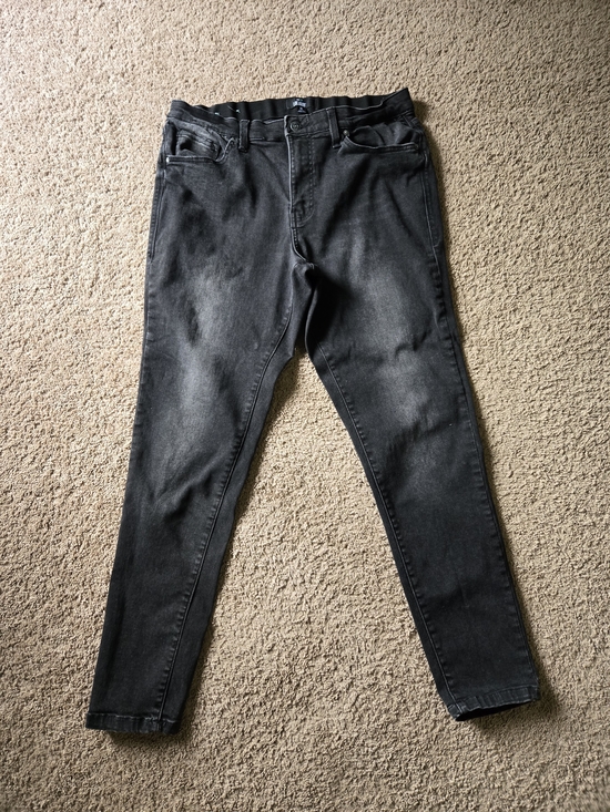 LuLaRoe Denim - LuLaRoe Faded Black Charcoal Tapered Stretch Jeans 32
